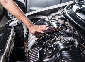 Cleaning car engine