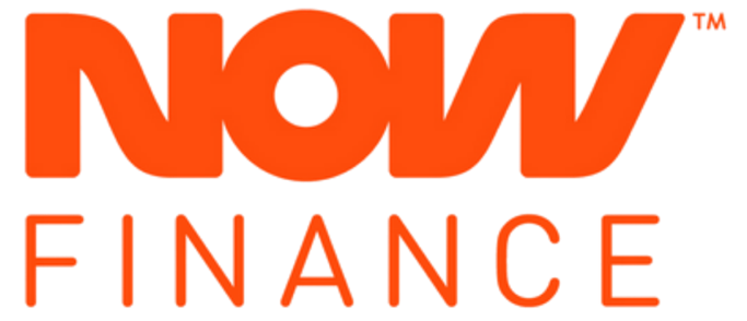 NOW Finance logo in orange with bold “NOW” above spaced “FINANCE” text