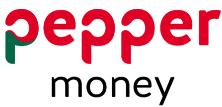 Pepper Money logo in red and green text on a white background