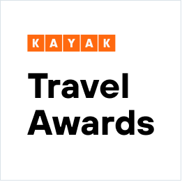 A logo for the kayak travel awards