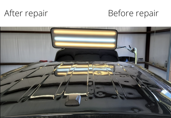 Checking Car Dent — Haltom City, TX — Dent Mechanix
