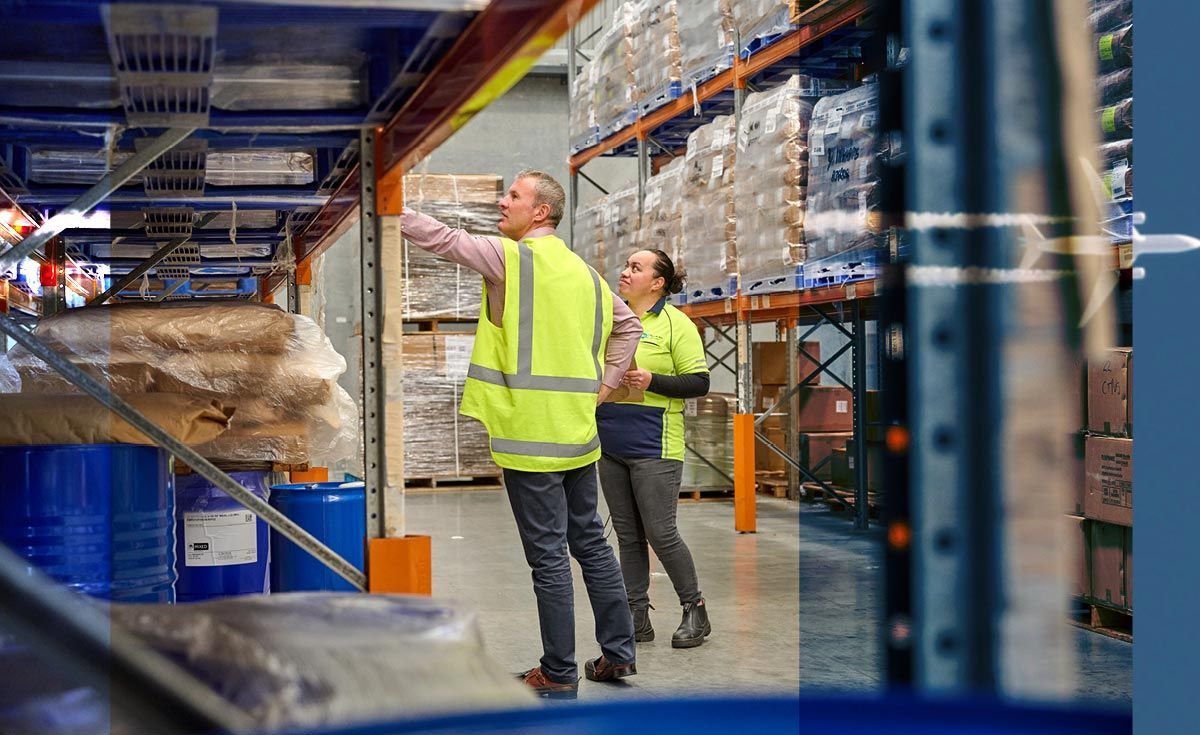 GO worker in warehouse
