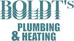 Boldt's Plumbing & Heating logo with stacked blue arches in the company name, 'Boldt's,' above 'Plumbing & Heating.'