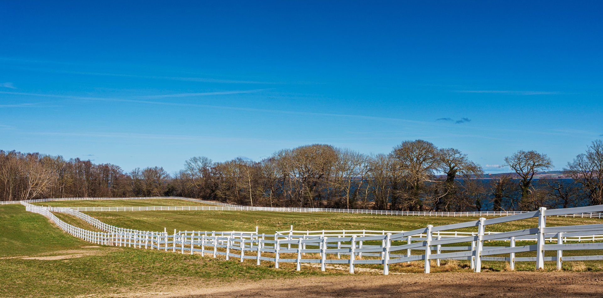 Long White Farm Fence