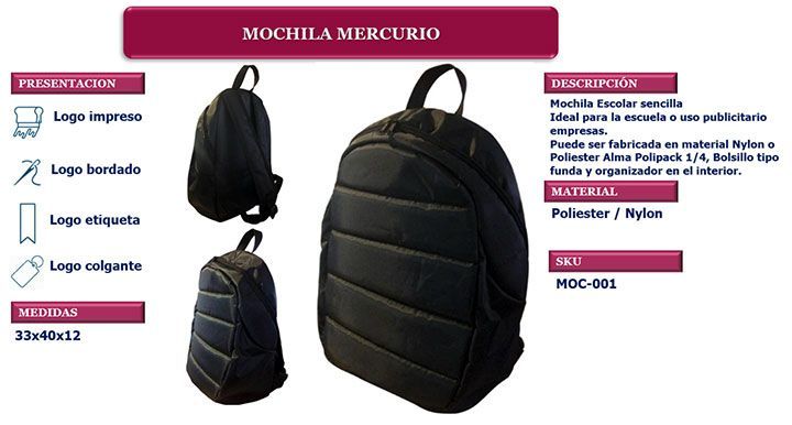 DANTE - MOCHILAS