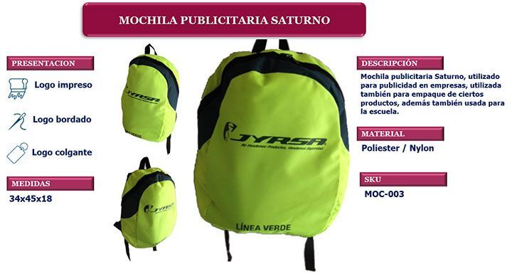 DANTE - MOCHILAS