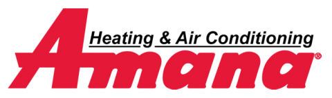 The logo for a company called amana heating and air conditioning