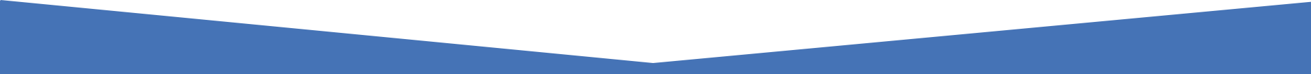 A white triangle is against a blue sky.