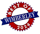 A sticker that says best of wimberley 2023