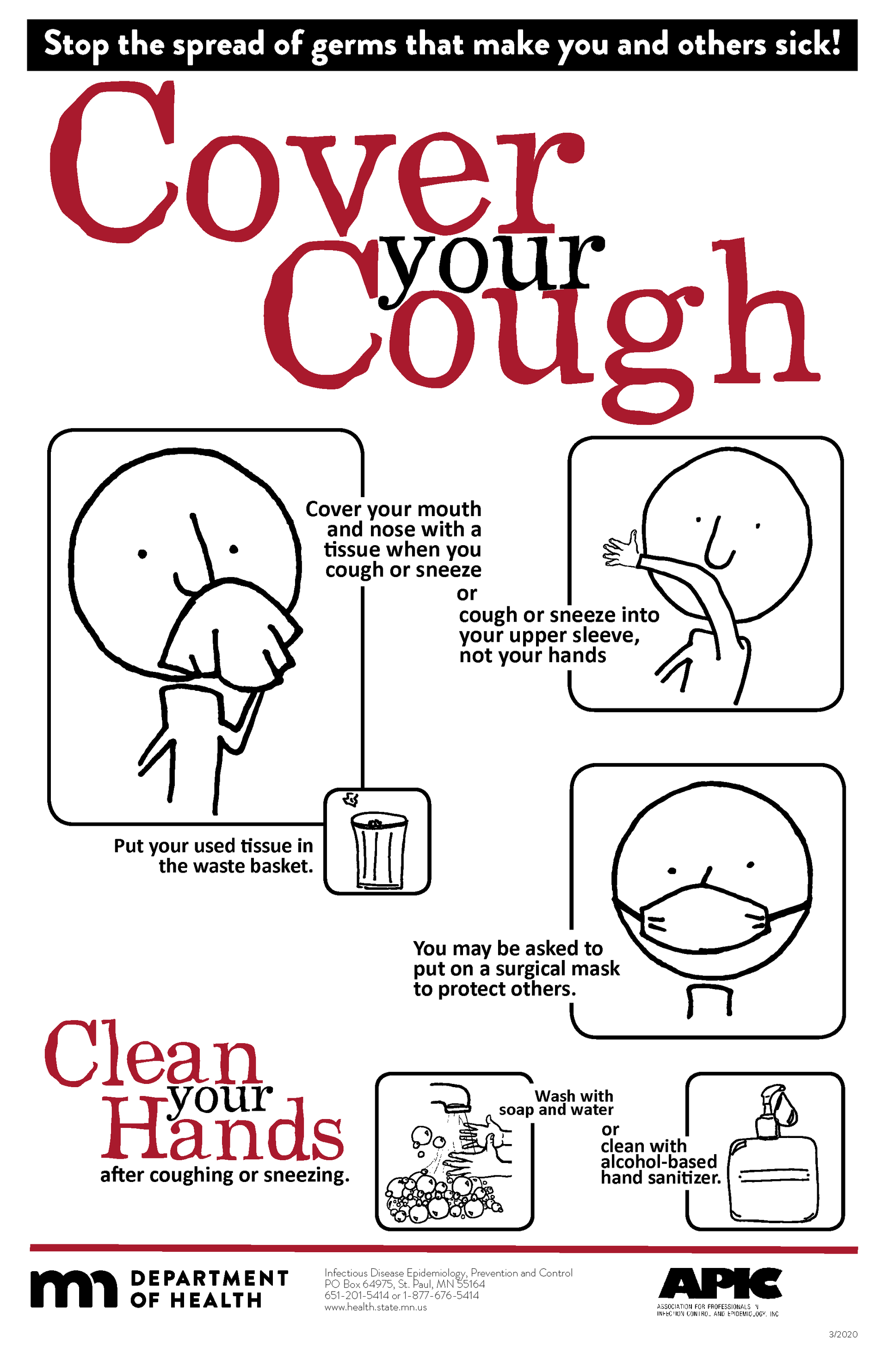 Cover Your Cough: Stop the spread of germs that make you and others sick!