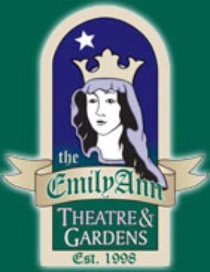 A logo for the emily ann theatre and gardens