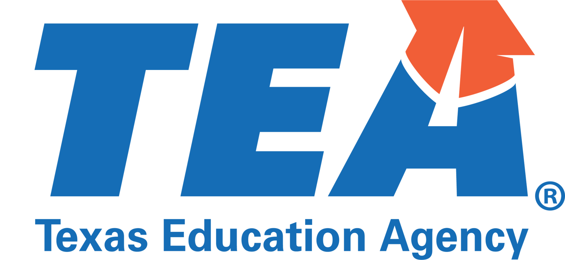 The logo for the texas education agency is blue and red