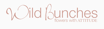 A logo for wild bunches flowers with attitude.