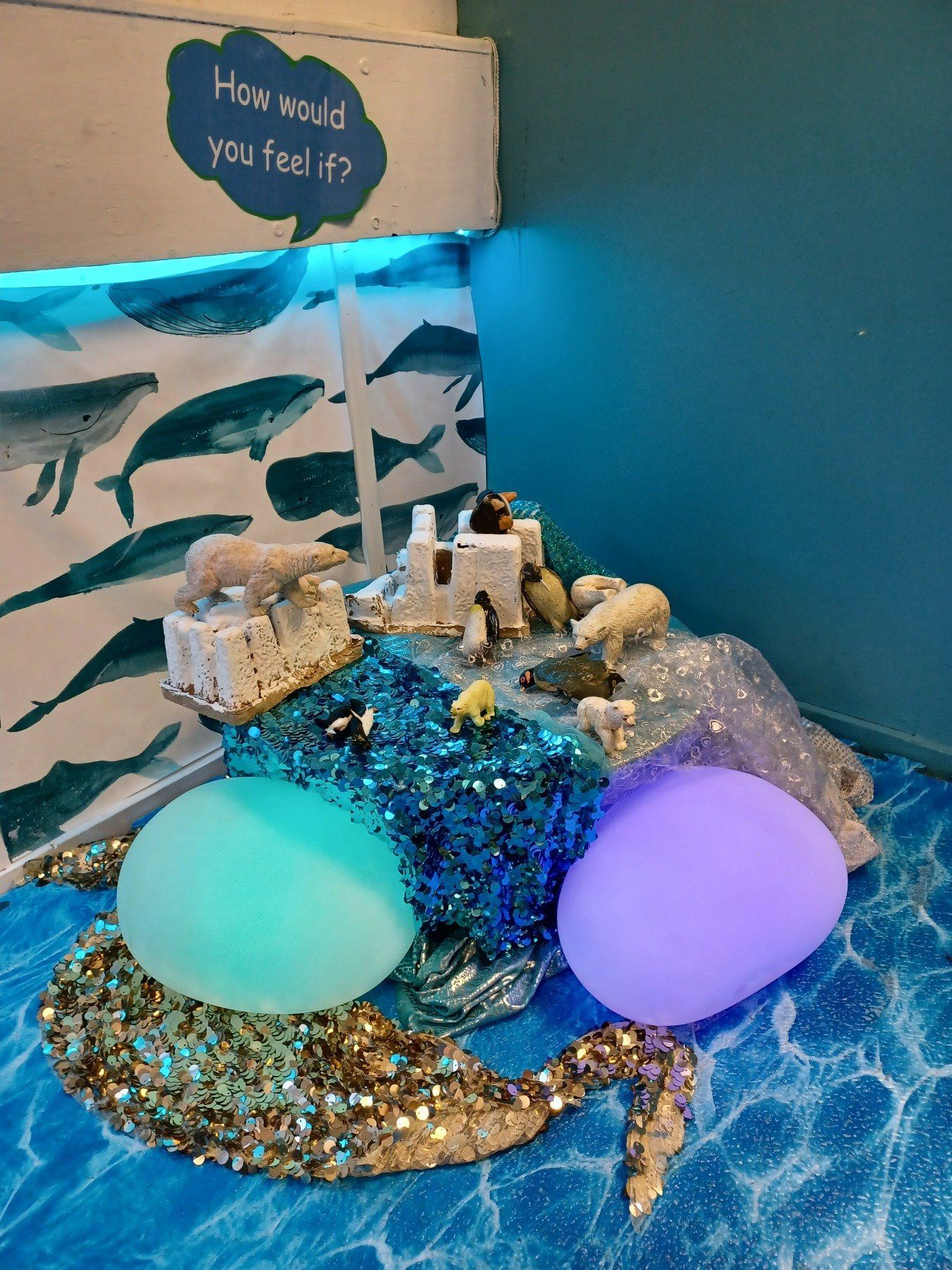 There is a sign that says `` how would you feel it '' on the wall.