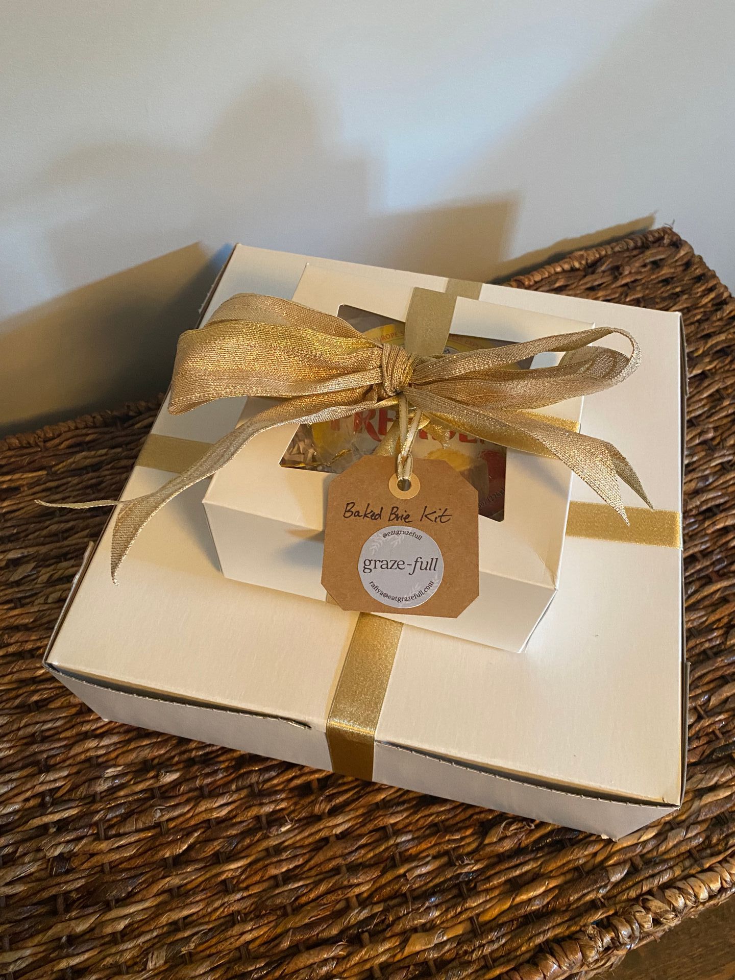 a box with a tag that says baked pie kit