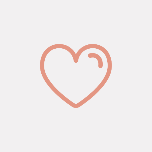 A pink heart icon on a white background.