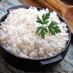 Steamed Rice — Bowl of Rice with Garnish in Chicago, IL