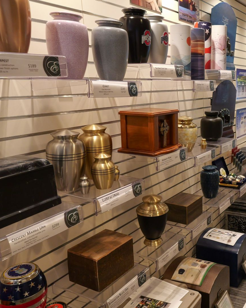 Cremation selection wall