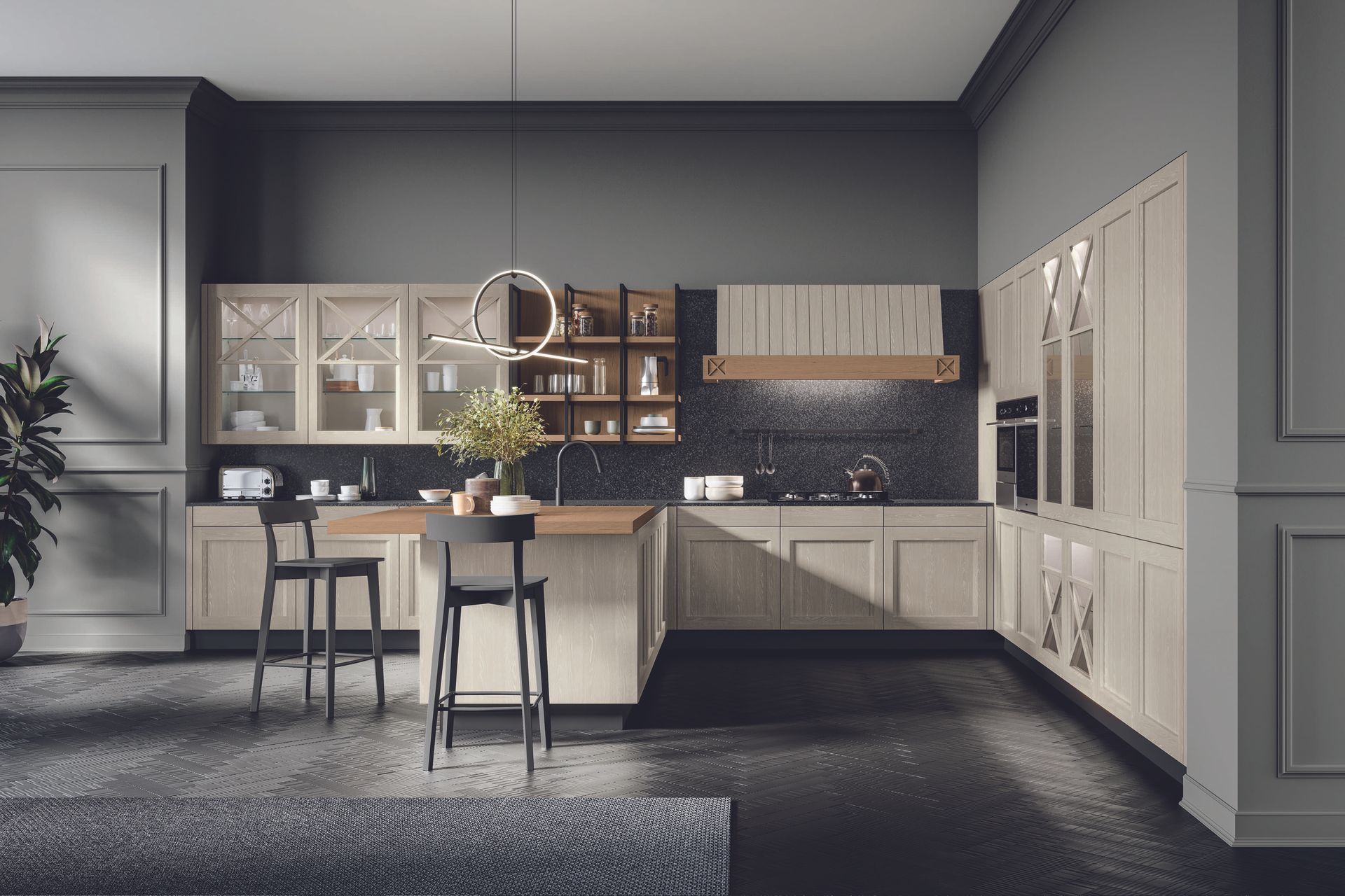 cucina ad angolo su misura