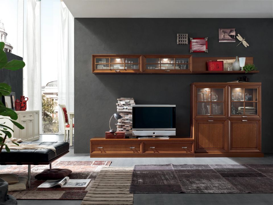 mobile tv classico in legno