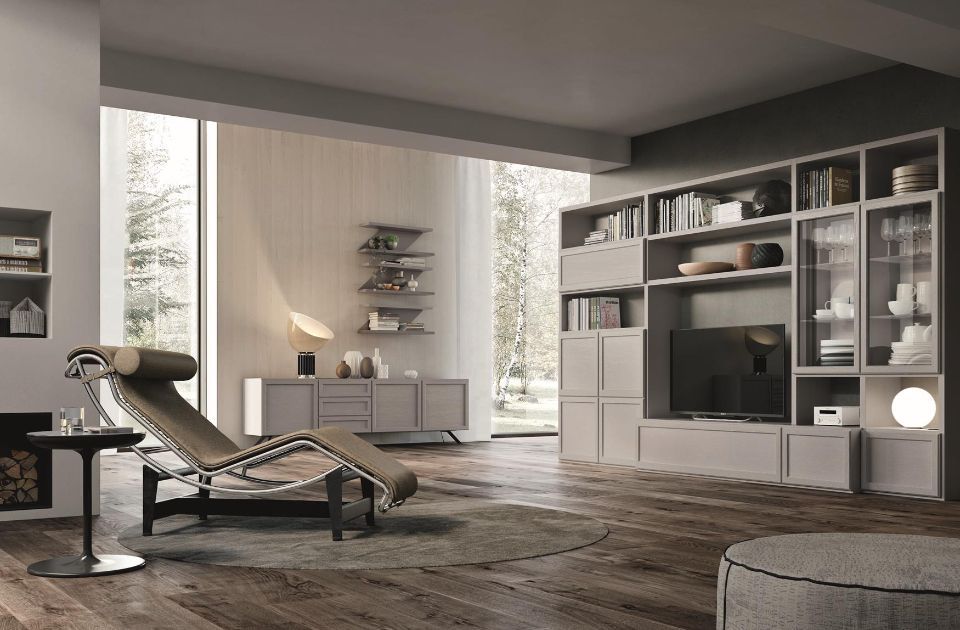 Soggiorno con mobile tv classico