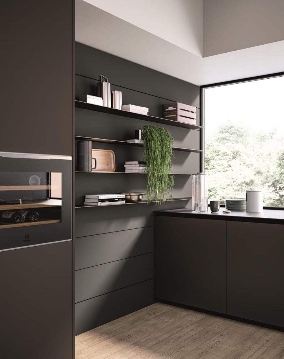 Cucina moderna con mobili grigi Verona