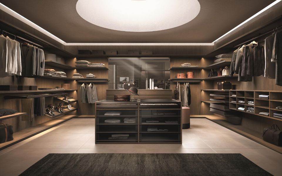 Cabina armadio con isola