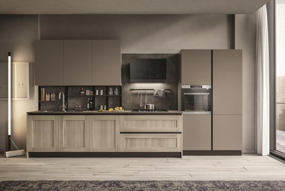 Cucina a muro moderna