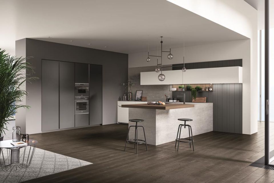 Cucina moderna con penisola