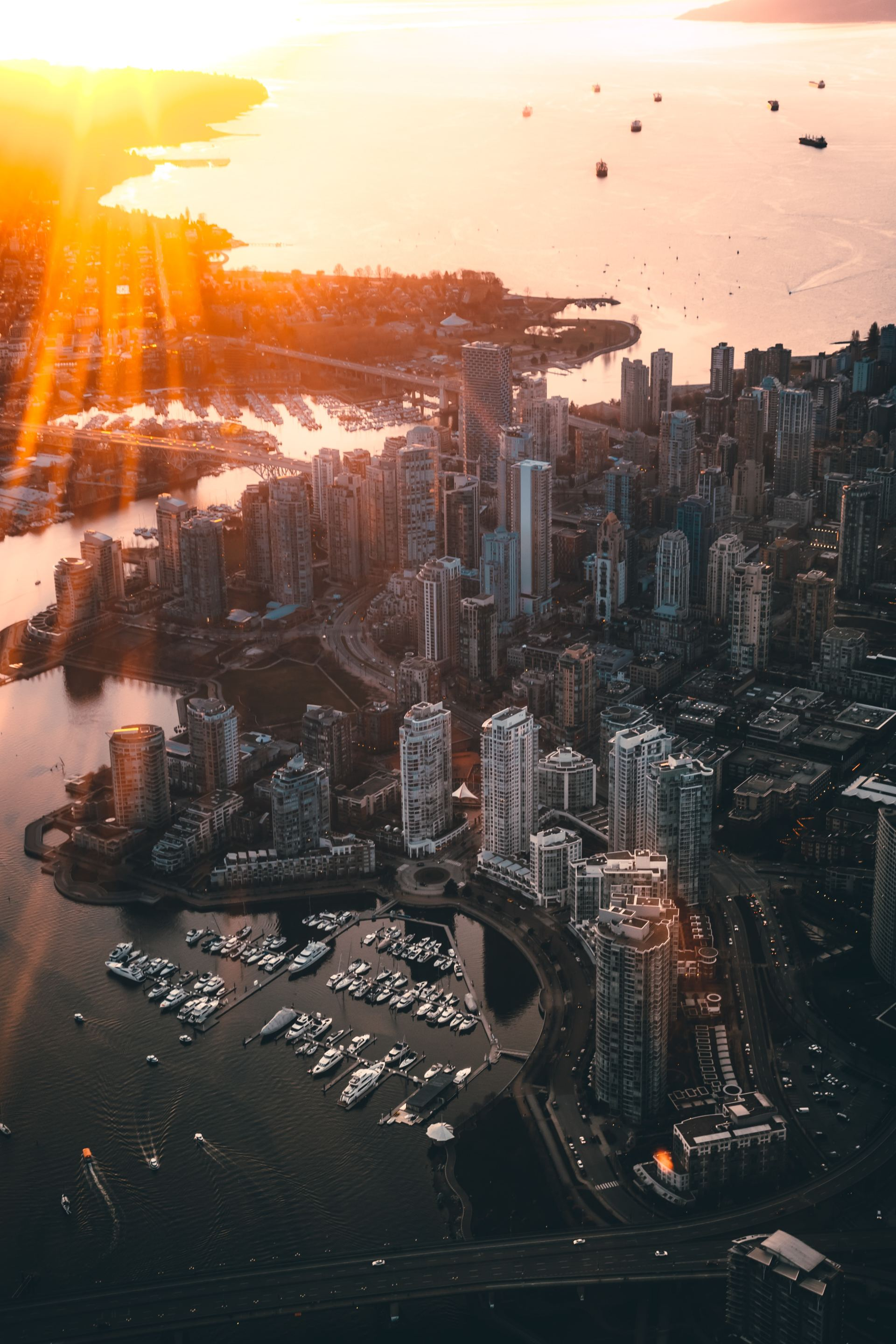 Aerial view of Vancouver, BC which will soon see performance-based regulation for its vertically-integrated utility