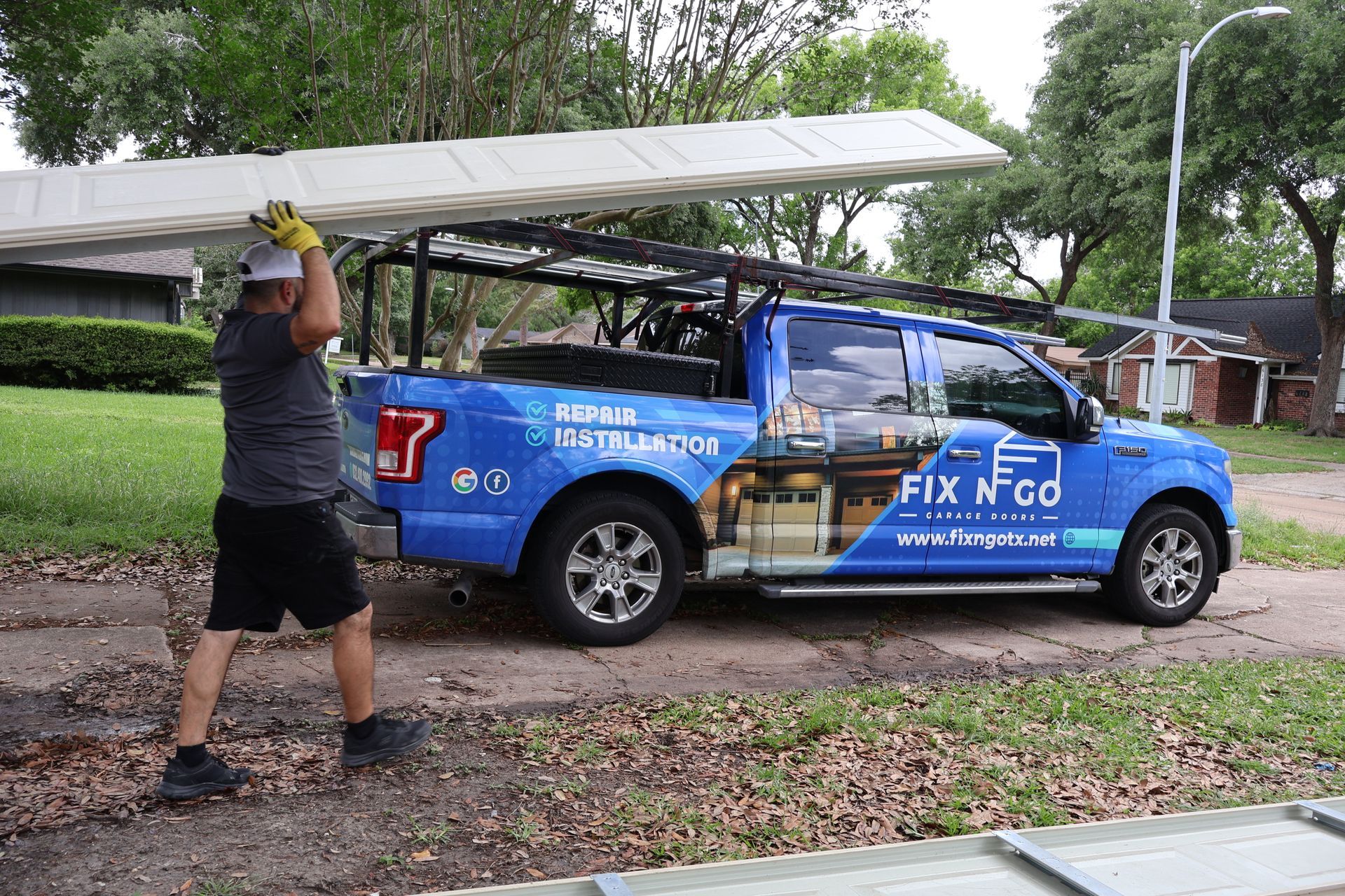 our garage door installation team 