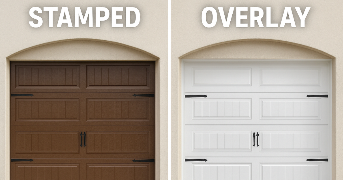 What’s the Difference Between Stamped and Overlay Garage Doors?