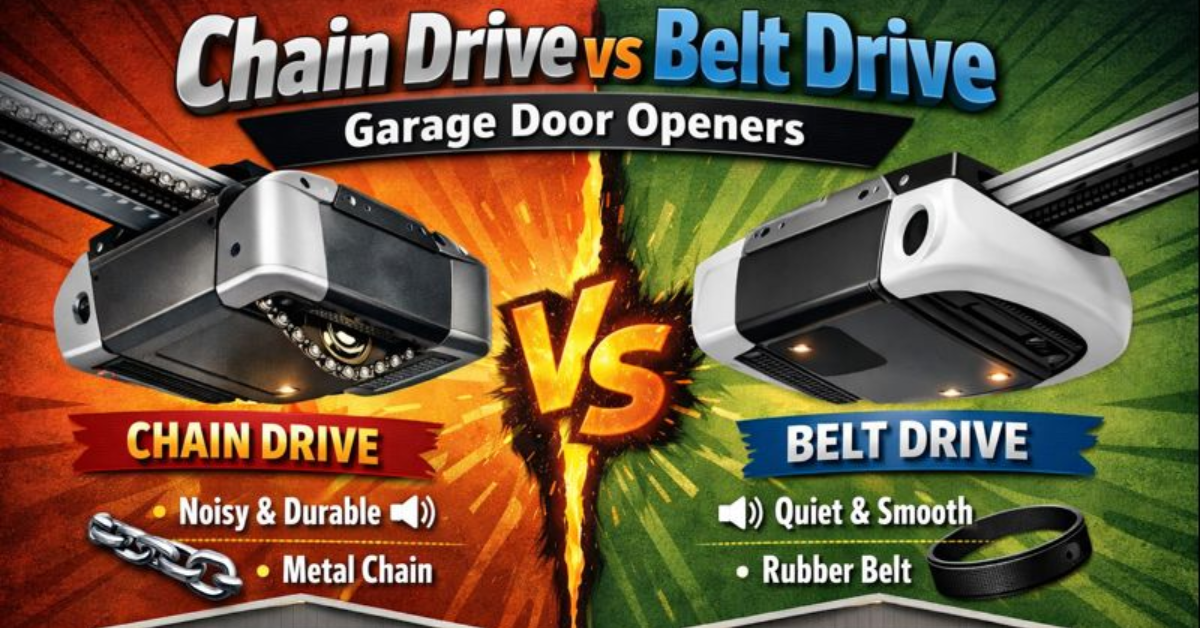 Chain Drive vs Belt Drive Garage Door Openers