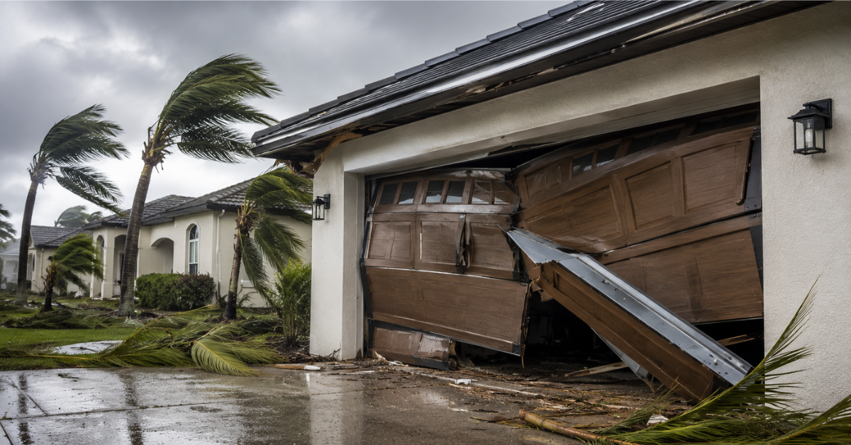 Can Hurricanes Damage Garage Doors?