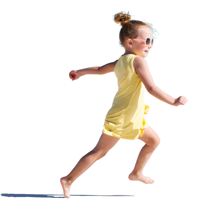 Image of girl running.