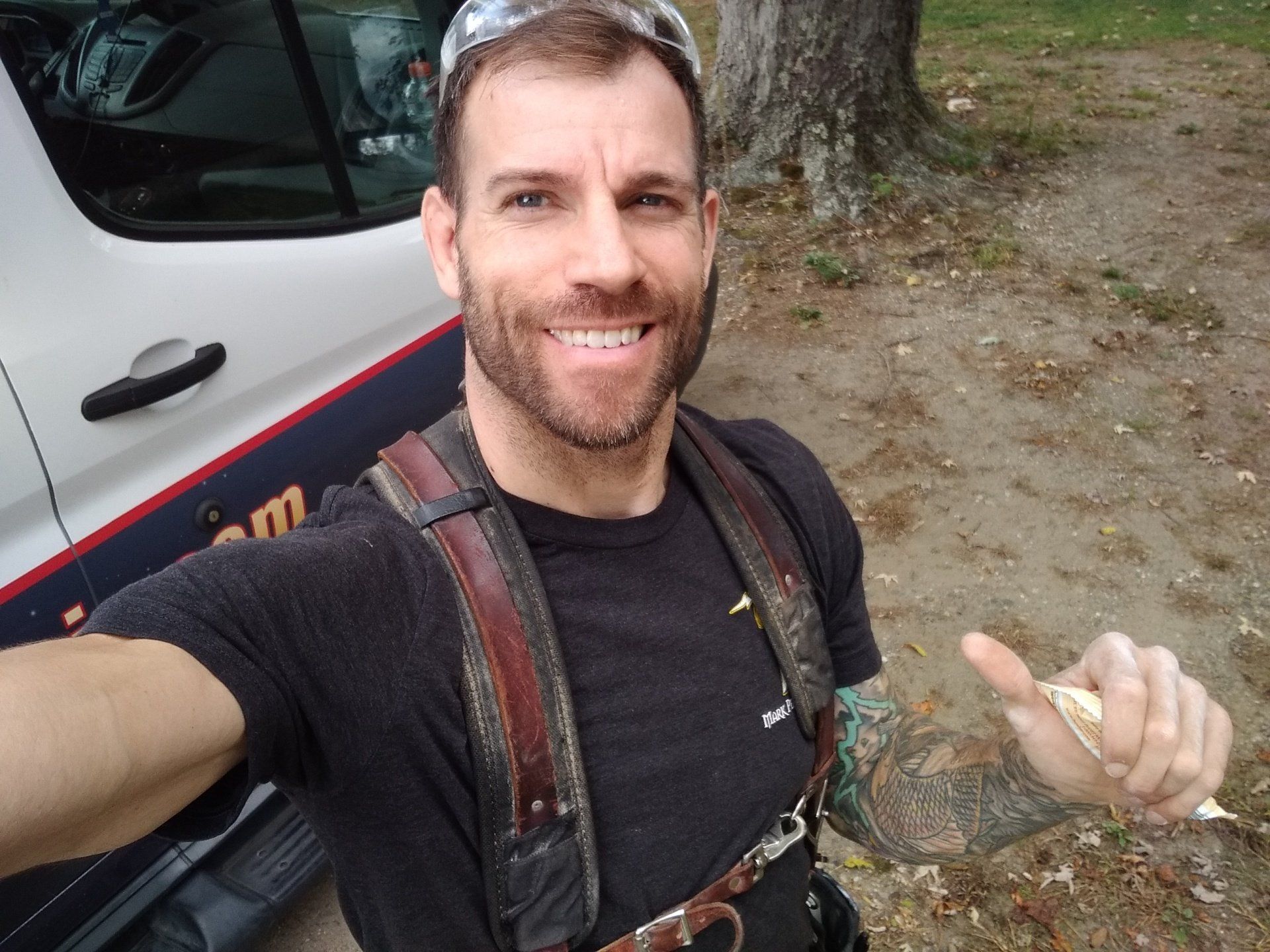 a photo of Mark Pereira giving a thumbs up