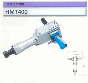 Una foto di un martello demolitore su uno sfondo bianco.