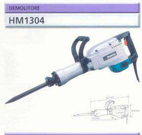 Un'immagine di un martello demolitore makita su uno sfondo bianco.