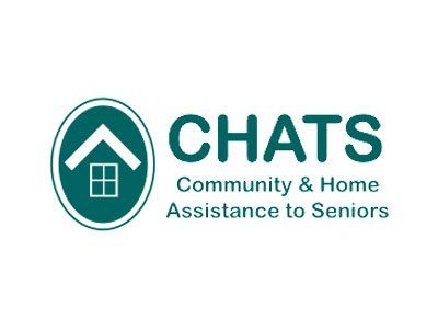 A logo for chats community and home assistance to seniors