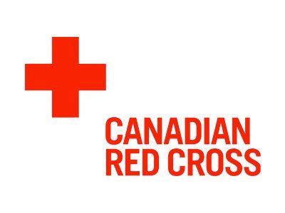 The logo for the canadian red cross is a red cross on a white background.