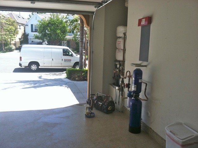 Water filter in garage