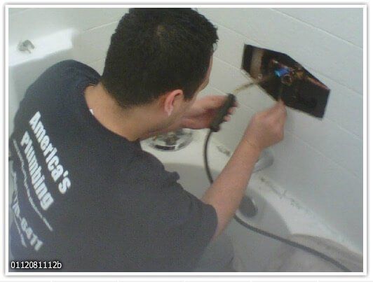 Bathroom pipe repair