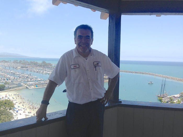 Man standing on a balcony