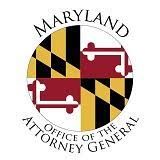 The seal of the Maryland Office of the Attorney General, featuring the state's yellow, black, red, and white quartered flag.