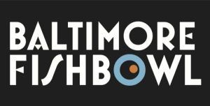 The Baltimore Fishbowl logo, featuring white text on a black background, with a light blue 