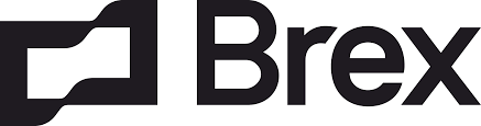A black and white logo for brex on a white background.