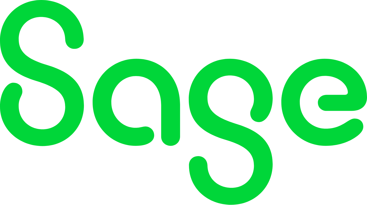 The word sage is written in green on a white background.