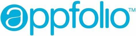 The appfolio logo is blue and white on a white background.