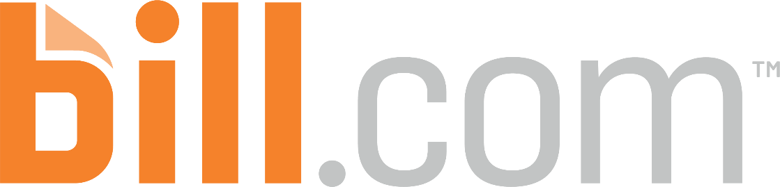 The bill.com logo is orange and gray on a white background