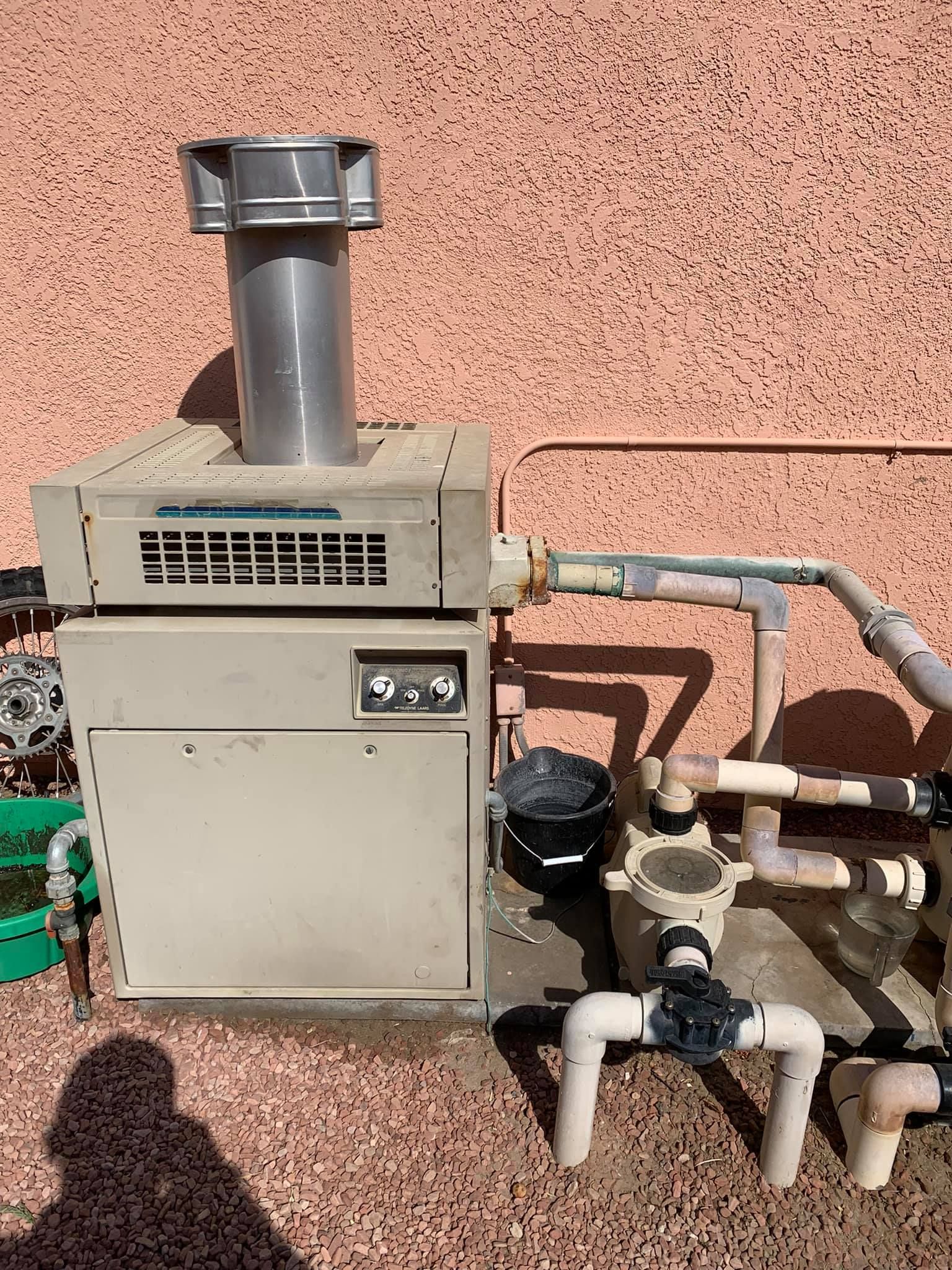 Old Pool Heater before shot